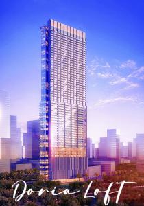 a rendering of a tall building in a city at Raffles Executive Apartment - Guangzhou Zhengjia Plaza Sports West Road Station Branch in Guangzhou