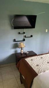 Μια τηλεόραση ή/και κέντρο ψυχαγωγίας στο 1 Cozy Bedroom Apartment