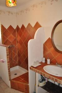 Baðherbergi á Gîte La Ribeyrette