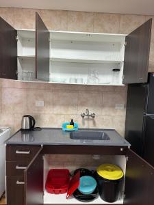 プエルト・リコにあるLas Calasの- キッチンカウンター(シンク、ボウル付)