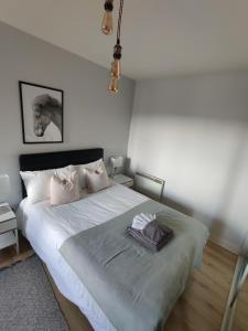 Postel nebo postele na pokoji v ubytování Luxury 2 bed apartment in Dublin