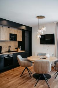 Kuchyň nebo kuchyňský kout v ubytování Hotel Brückenwirt Superior
