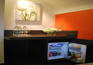 Kuchyň nebo kuchyňský kout v ubytování Hotel Rubens