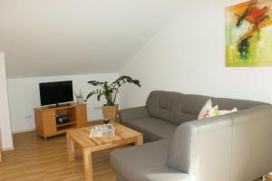 een woonkamer met een bank en een salontafel bij Ferienwohnungen Hollerberg Wohnung 2 in Regen