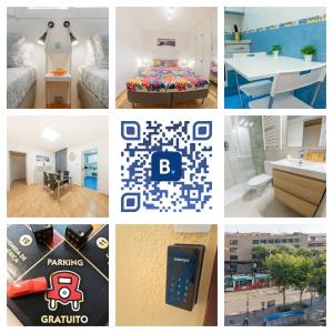 a collage of pictures of different rooms in aartment at Ahllenrock Cornellá 20 Min Taxi Airport and 35 Min Center Tram Renfe in Cornellà de Llobregat