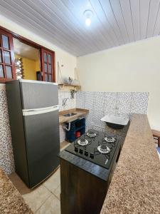 Een keuken of kitchenette bij Explorer Tours - Loft com cozinha Centro Abraão