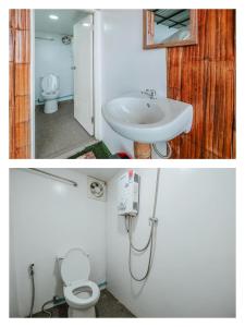 uma casa de banho com um WC e um lavatório em ม่อนสาเคียงดาว 