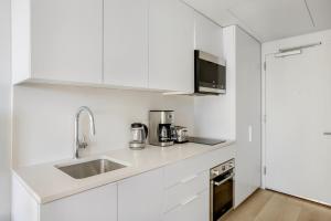 Een keuken of kitchenette bij Fenway studio w gym nr restaurants shops BOS-957