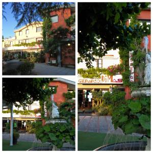 four different pictures of a city with a building at Ristorante Albergo Gerardo Di Masi in Caposele