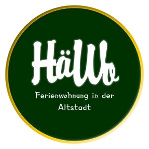un signo verde y blanco con las palabras fethwirling in der fijation en Ferienwohnung in der Altstadt en Bad Bevensen