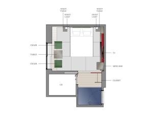 Načrt razporeditve prostorov v nastanitvi Hotel Resol Trinity Kyoto