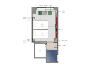 Načrt razporeditve prostorov v nastanitvi Hotel Resol Trinity Kyoto