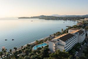 an aerial view of a large body of water at Elea Beach Hotel in Dassia