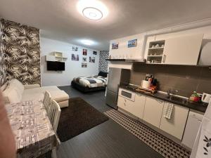 Kuchyň nebo kuchyňský kout v ubytování Apartment Tazzoli 11