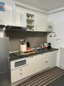 Kuchyň nebo kuchyňský kout v ubytování Apartment Tazzoli 11