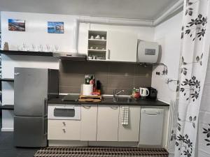 Kuchyň nebo kuchyňský kout v ubytování Apartment Tazzoli 11