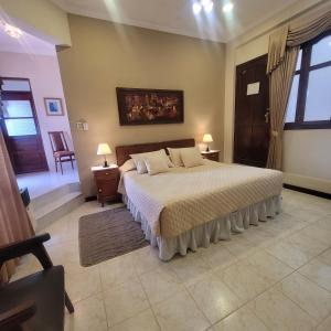 sypialnia z dużym łóżkiem w pokoju w obiekcie Hotel Carmen w mieście Tarija