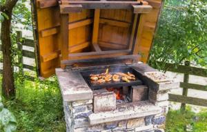 a outdoor grill with food cooking on it at Stunning Apartment In Grossarl With 2 Bedrooms And Sauna in Grossarl
