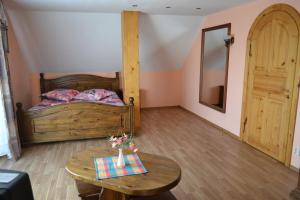 Postel nebo postele na pokoji v ubytování Motelis Aka