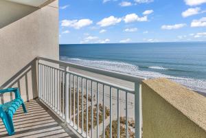 a balcony with a view of the ocean at Bay Watch Resort 1203 - Perfect Oceanside Getaway in Myrtle Beach