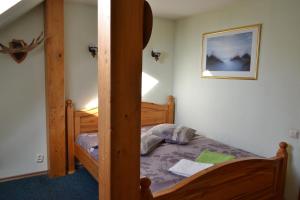 Postel nebo postele na pokoji v ubytování Motelis Aka