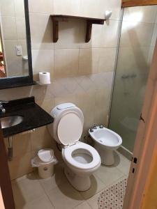 Koupelna v ubytování Cabañas El Chogüí
