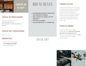 uma imagem da página de regras da casa de um website em Kanoa Lodge - Adults and 13 plus only em Pavones