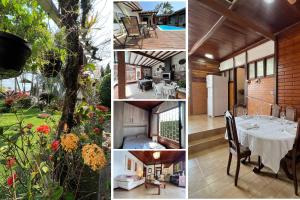 a collage of photos of a house at Casa de Praia a 150m da praia com Conforto Total Ar-Condicionado, Enxoval, Wi fi e Piscina Privativa in Peruíbe