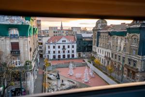 Nespecifikovaný výhled na destinaci Temešvár nebo výhled na město při pohledu z hotelu
