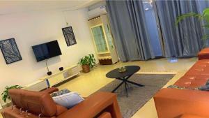 TV a/nebo společenská místnost v ubytování RESIDENCE ABBAS