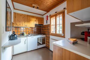 Köök või kööginurk majutusasutuses Chalet Seehus Iseltwald