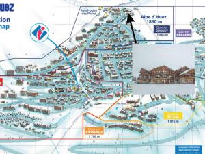LʼHuezにあるChalet de luxe, spa, ski aux pieds, Alpe d'Huez - FR-1-645-48のディズニーランドリゾートの地図