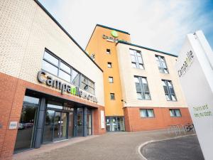 a building with a sign on the front of it at Campanile Hotel Glasgow SECC Hydro in Glasgow