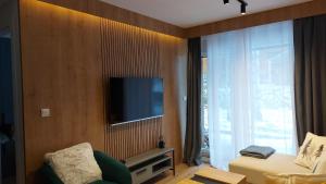 TV i/ili multimedijalni sistem u objektu Mountain Dreams