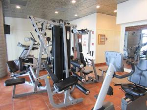 a gym with a bunch of tread machines in it at Sugar Top 2423 condo in Sugar Mountain