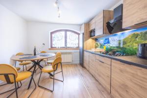 Η κουζίνα ή μικρή κουζίνα στο U Majerczyka Dolina Apartment