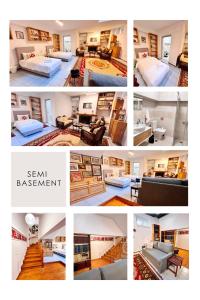 a collage of photos of a bedroom and a room at Athenian Getaway Villa in Plaka with Acropolis View by Athenian Homes in Athens
