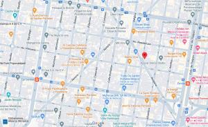 een close-up van een kaart van een stad bij Departamento en Portales Sur in Mexico-Stad