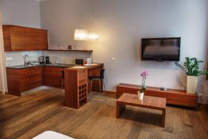Kuchyňa alebo kuchynka v ubytovaní Apartamenty Straszewskiego