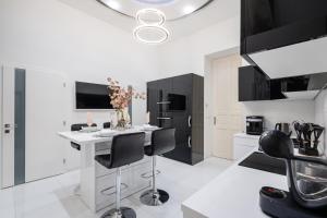 A kitchen or kitchenette at Opera Balkony Luxury Apartment with free parking