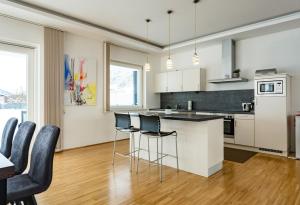 Virtuvė arba virtuvėlė apgyvendinimo įstaigoje Appartementhaus Modern Art by Schladming-Appartements