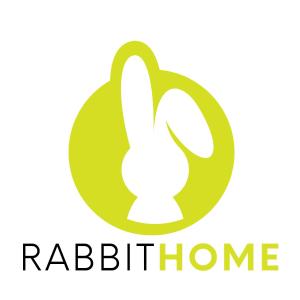 ミザーノ・アドリアーティコにあるRabbit Homeのウサギの家のロゴ入り緑家