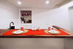 Kuchyň nebo kuchyňský kout v ubytování B&B Butterfly Suite