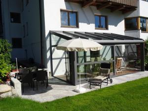 Patio lub wspólna przestrzeń na świeżym powietrzu w obiekcie Appartementhaus St. Martin