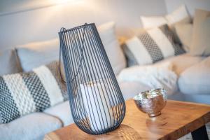 Ένα ή περισσότερα κρεβάτια σε δωμάτιο στο Lille Hygge
