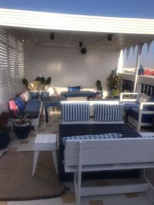 Oleskelutila majoituspaikassa Hôtel Riad Gnaoua