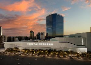 een weergave van de troef internationale hotel en casino bij Fontainebleau Las Vegas in Las Vegas