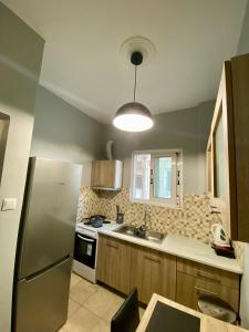 Kuchyň nebo kuchyňský kout v ubytování Cozy flat Korydallos