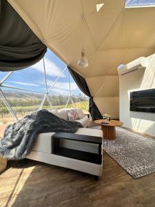 TV a/nebo společenská místnost v ubytování Glamping Dome - Rosé