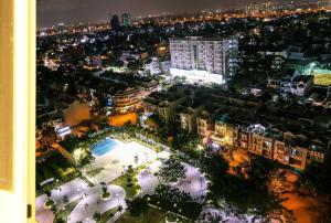 an aerial view of a city at night at Homestay 9view thủ Đức in Ho Chi Minh City